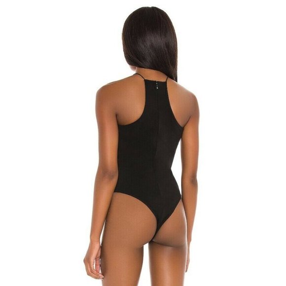 Cinq a Sept Kendra Bodysuit Black Straps Back Zipper Minimal XS NWT $195 - Picture 3 of 4